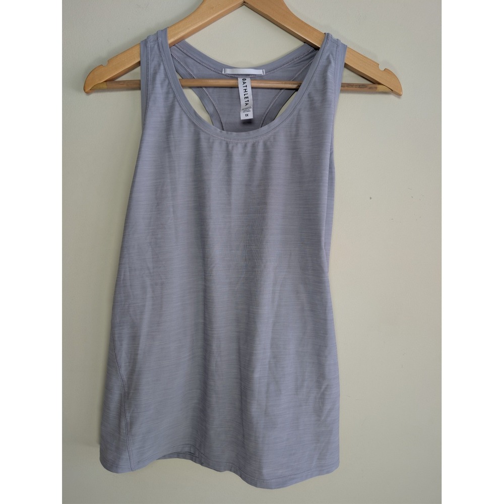 Athleta Ultimate Train Tank Top Size 1X Lavender‎ Racerback Heathered workout
